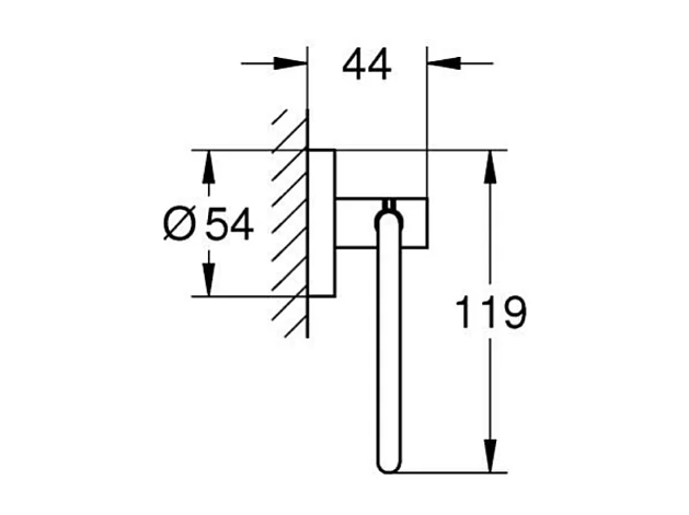 Dérouleur de papier mural WC GROHE Start noir mat + nettoyant GrohClean