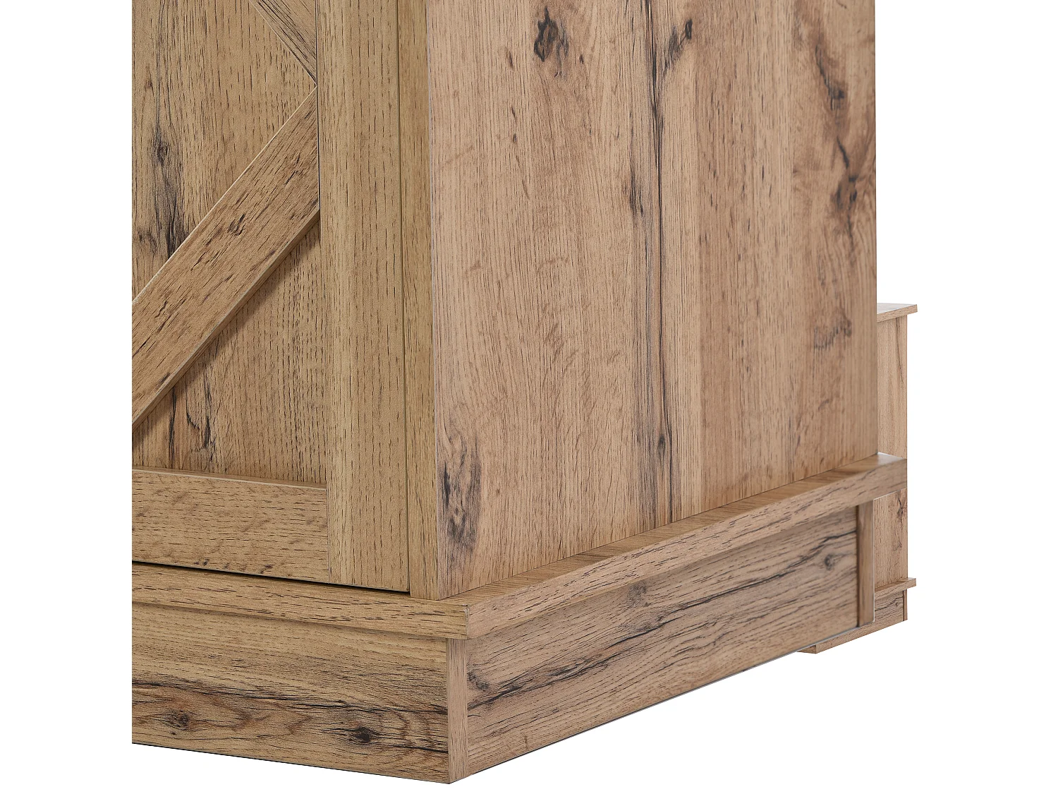 Meuble TV 150x40x60 cm buffet avec 2 portes coulissantes - Marron Vintage