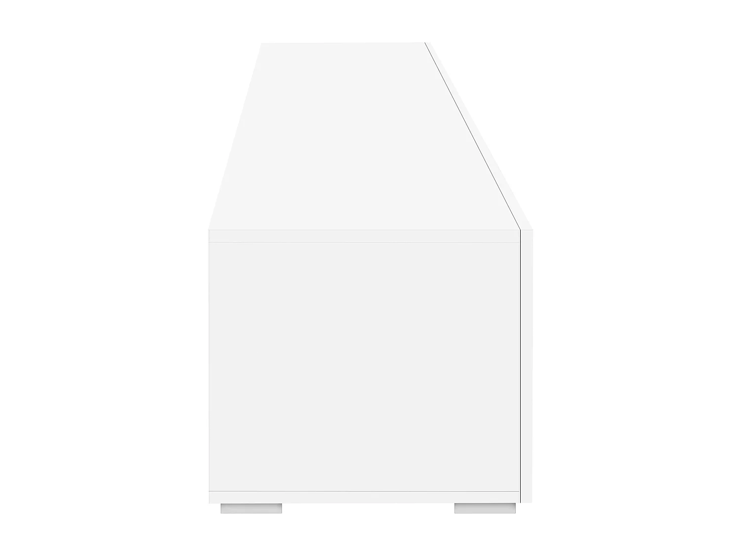 Meuble TV moderne 240x39x35 cm panneau lumineux LED variable - Blanc