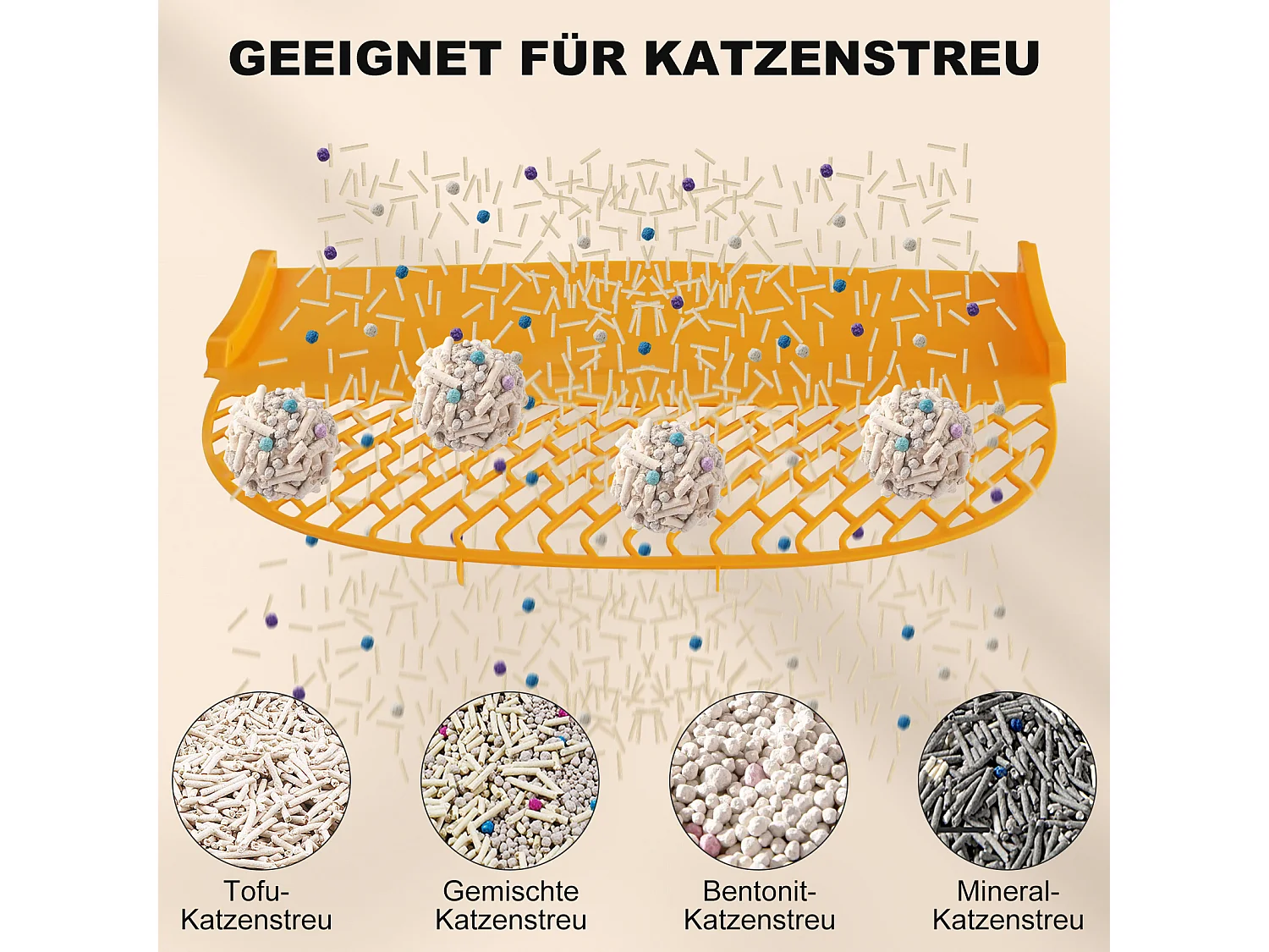 Bac à litière adaptatif autonettoyant pour chat de 65 L Capteur infrarouge, élimine les odeurs, contrôlé par application - Blanc