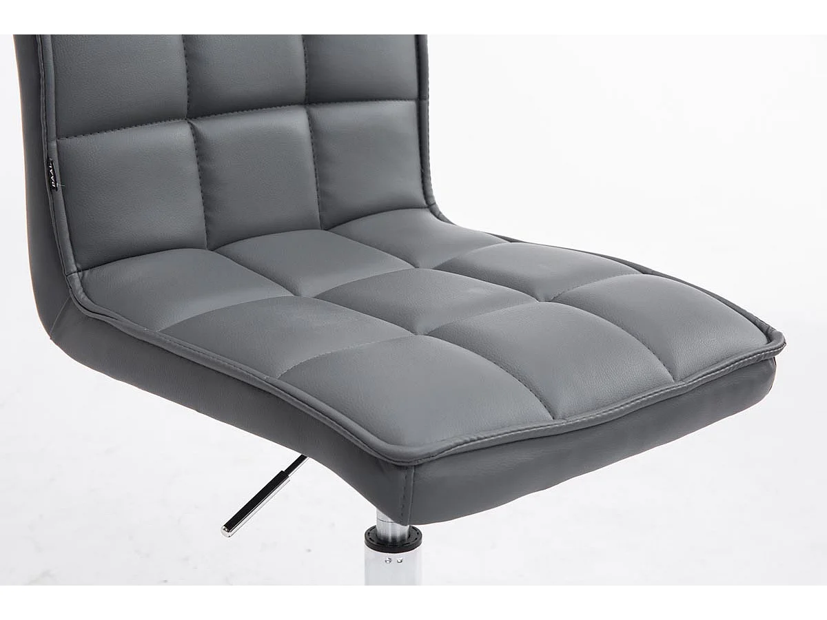 Eetkamerstoelen - Kunstleer & Metaal in chroomoptiek - grijs - Peking V2