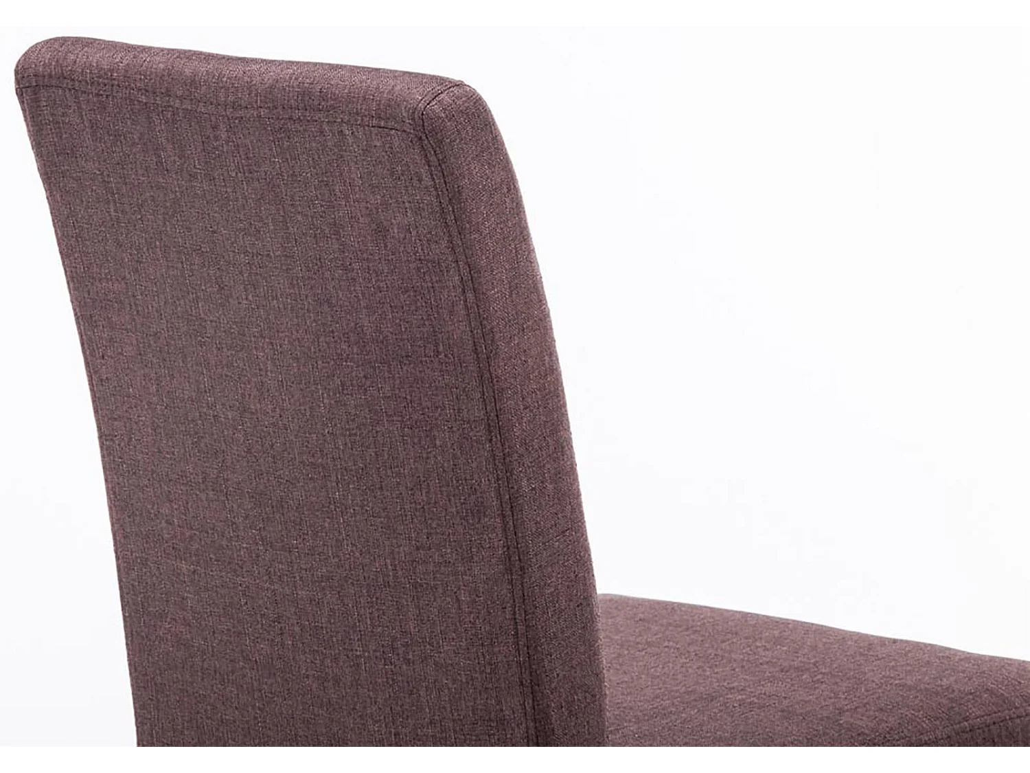 Lot de 4  chaise salle à manger - Tissu & Noir - Marron - Ina