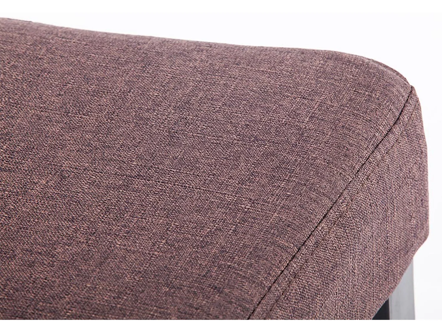 Lot de 4  chaise salle à manger - Tissu & Noir - Marron - Ina