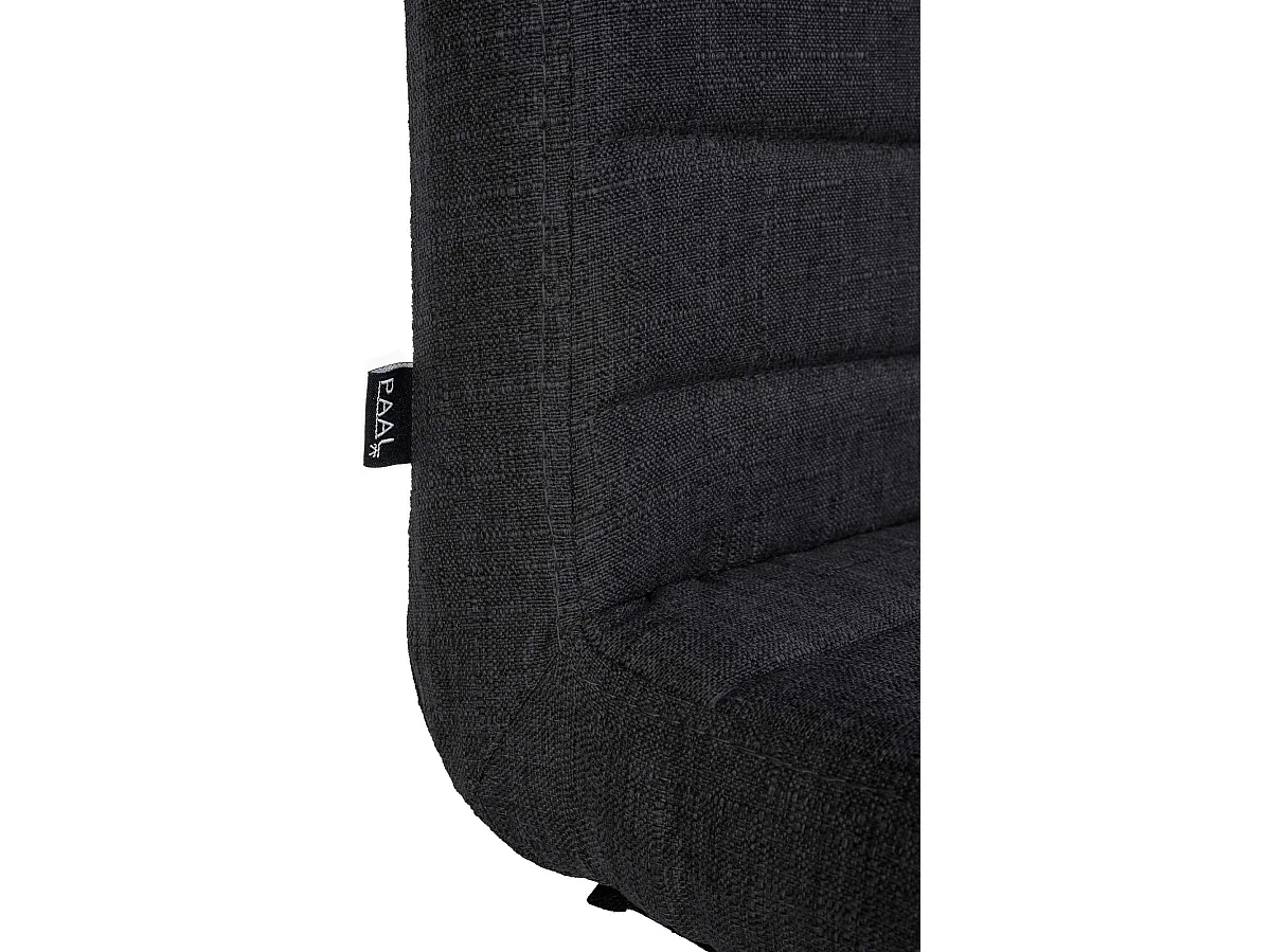 Lot de 2  chaise salle à manger - Tissu - Noir - Elvas