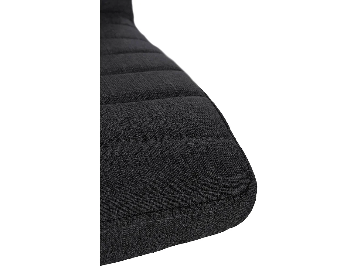 Lot de 2  chaise salle à manger - Tissu - Noir - Elvas