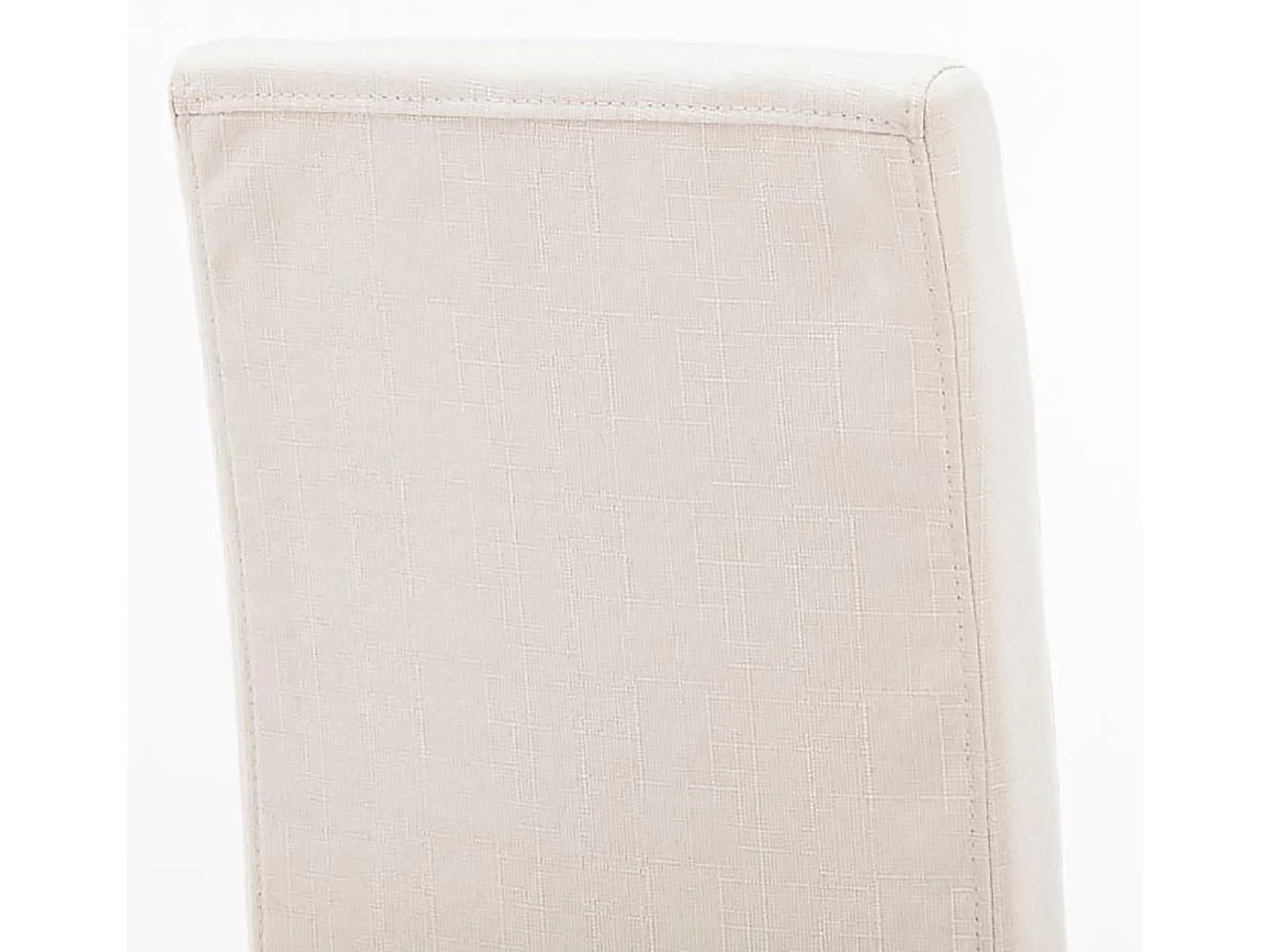 Lot de 6  chaise salle à manger - Tissu & Cappuccino - Crème - Ina