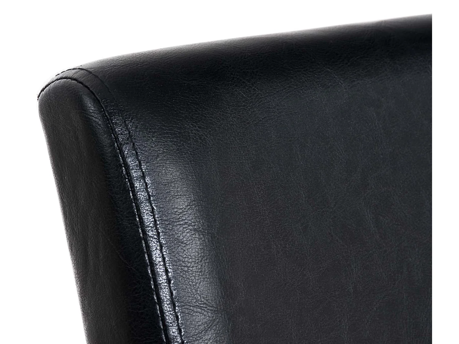 Lot de 6  chaise salle à manger - Similicuir & Marron foncé - Noir - Ina