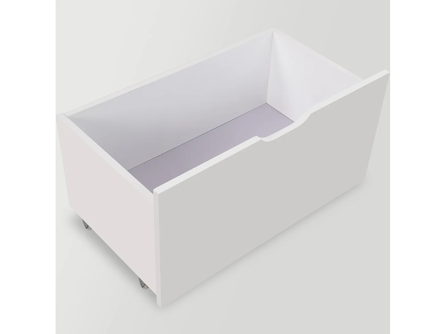 Lit bébé 90x200 cm lit simple avec protection antichute et 2 tiroirs- en bois - blanc - sans matelas