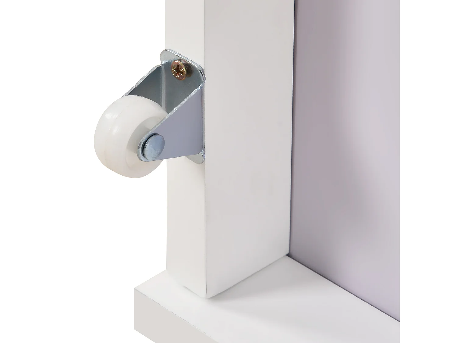 Lit bébé 90x190 cm lit simple avec protection antichute et 2 tiroirs- en bois - blanc - sans matelas