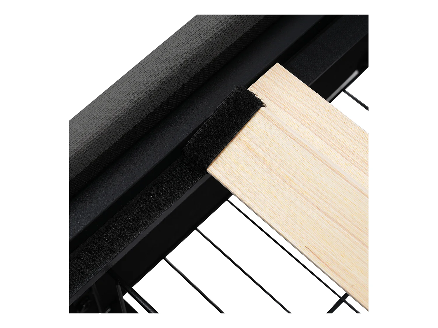 Bett 180 x 200 cm – graues Leinen – Doppelbett mit LED-Beleuchtung und USB-Ladefunktion - 4 Schubladen - Ohne Matratze