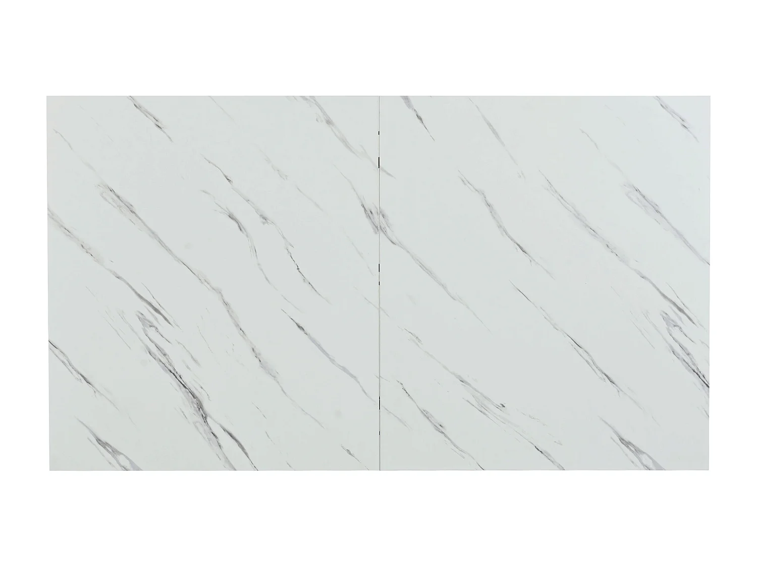 Table à manger de luxe légère 140x80x74 cm rectangulaire avec pieds métalliques - Blanc et Noir