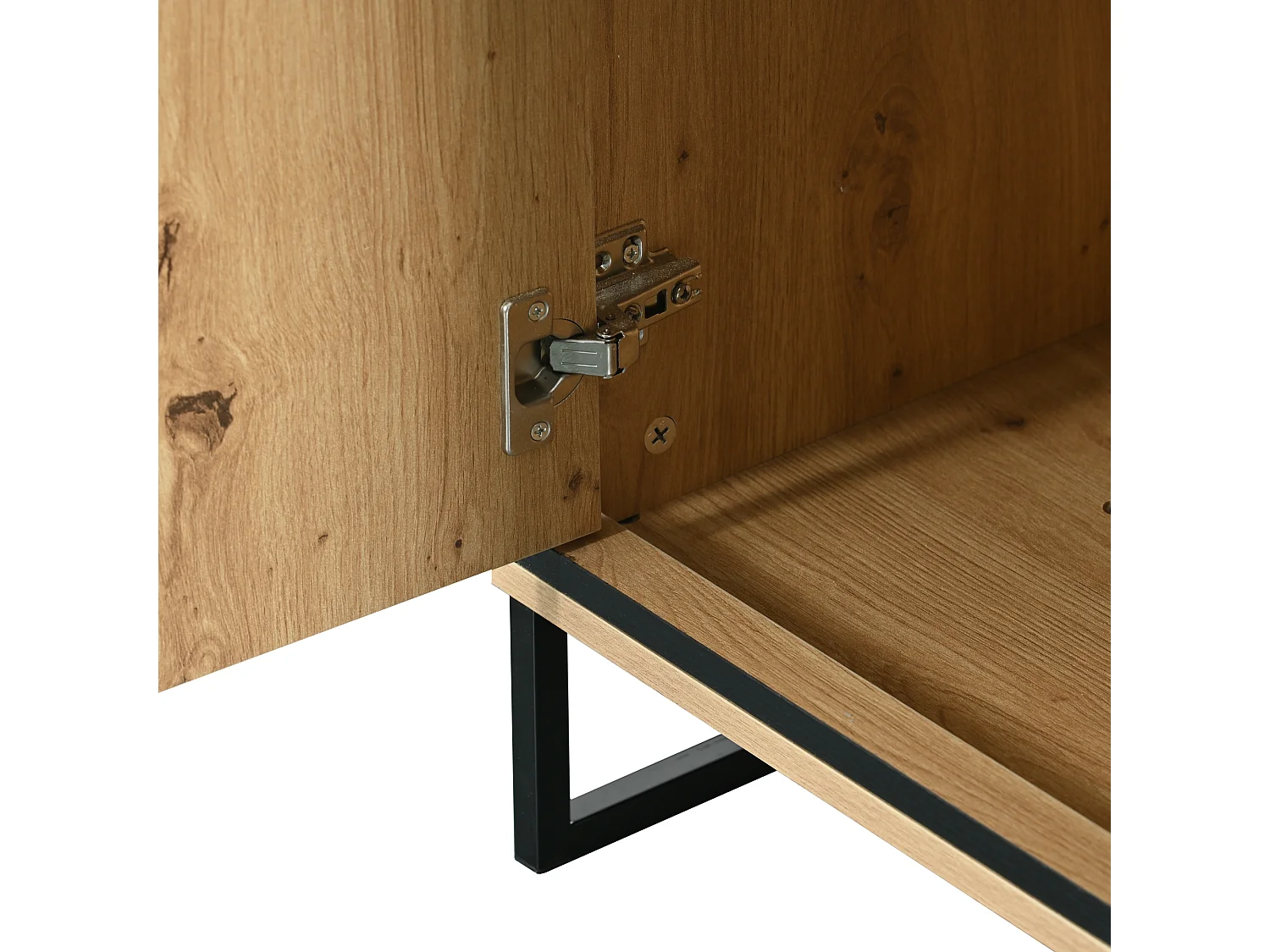 Buffet en bois de salon avec 3 tiroirs et 2 portes - 160x40x85 cm