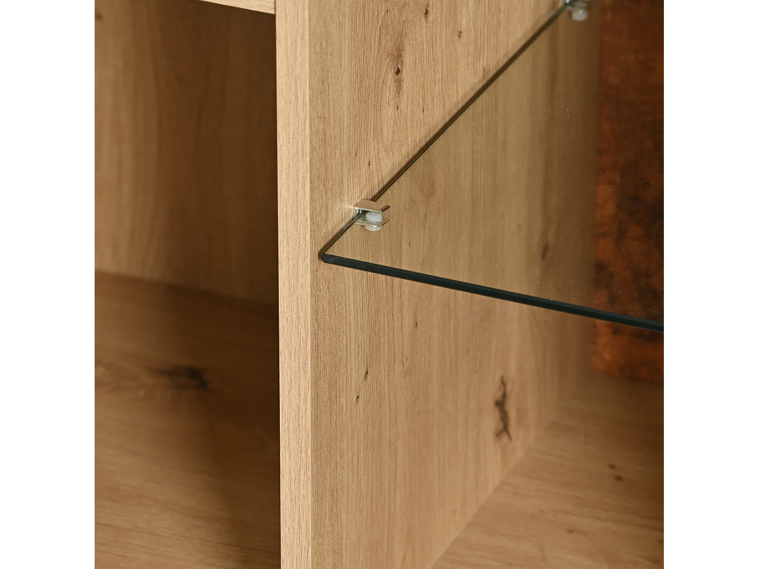 Buffet en bois de salon avec 3 tiroirs et 2 portes - 160x40x85 cm