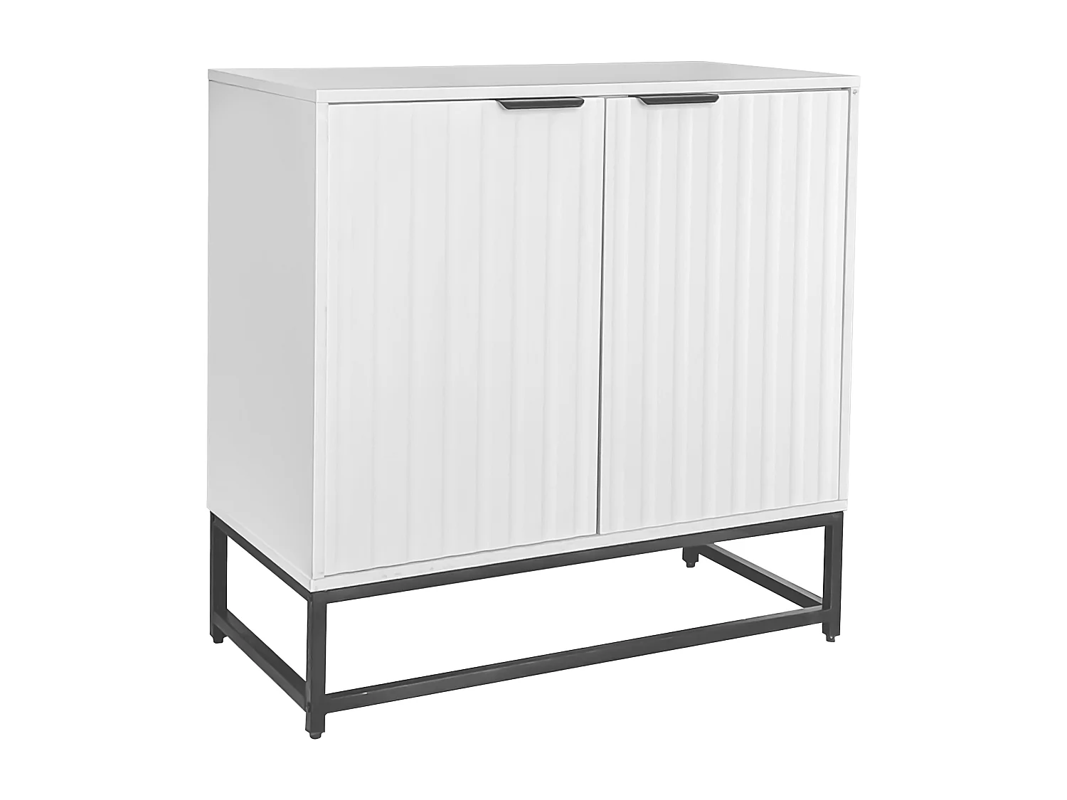 Buffet commode moderne avec 2 portes en formage sous vide -  L80/P40/H80 cm