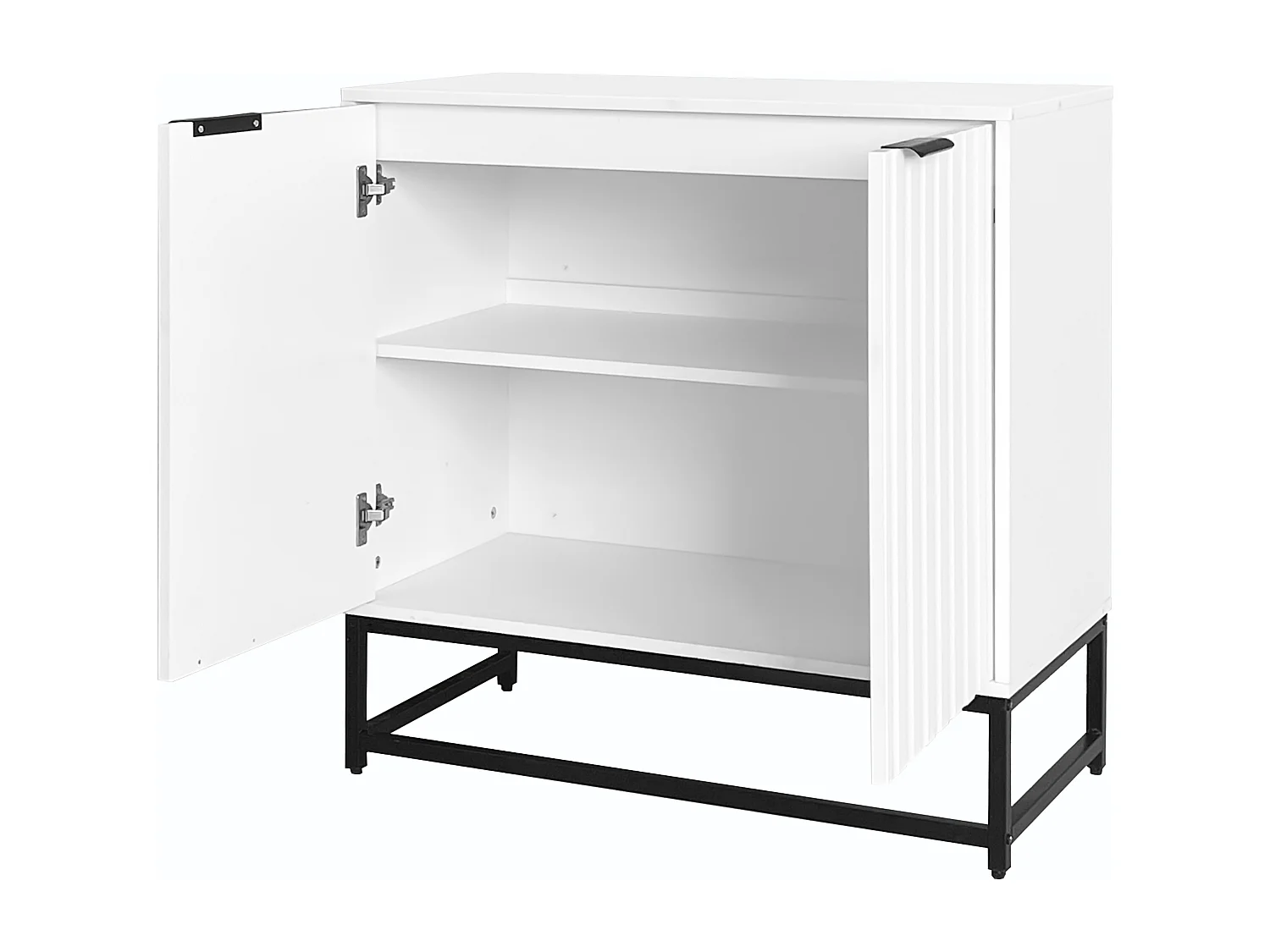 Buffet commode moderne avec 2 portes en formage sous vide -  L80/P40/H80 cm