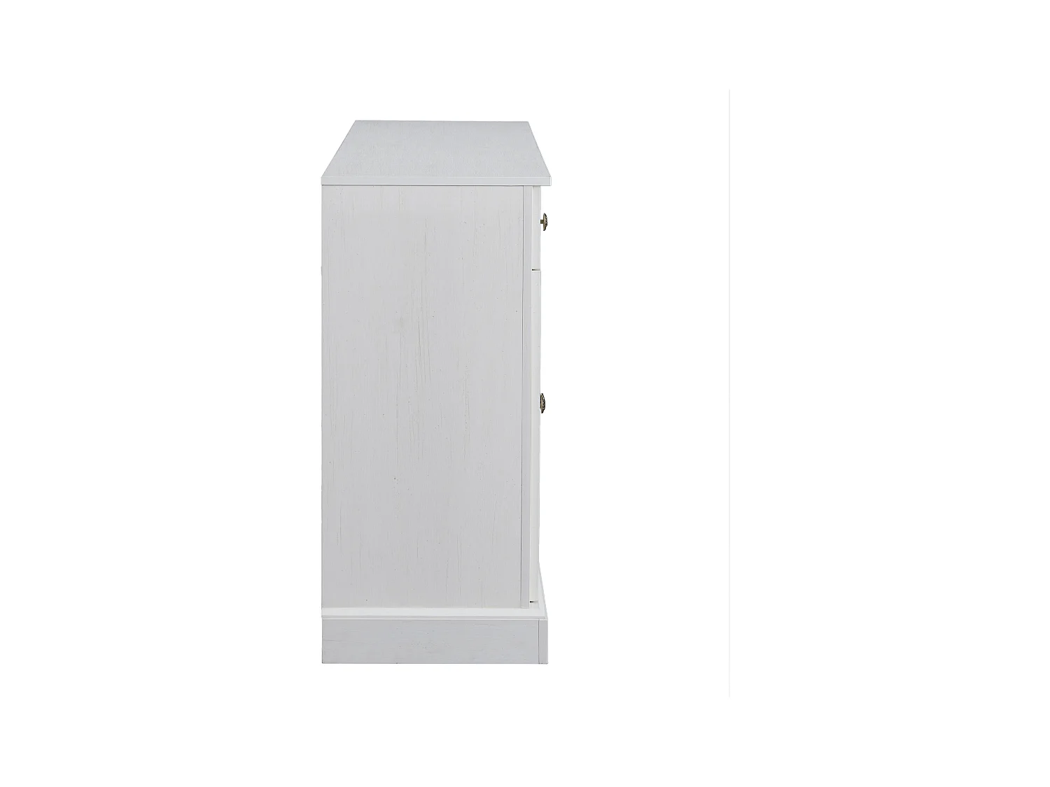 Aparador blanco moderno con 4 puertas y 2 cajones, estantes regulables, 150 x 40 x 86 cm - para salón o cocina