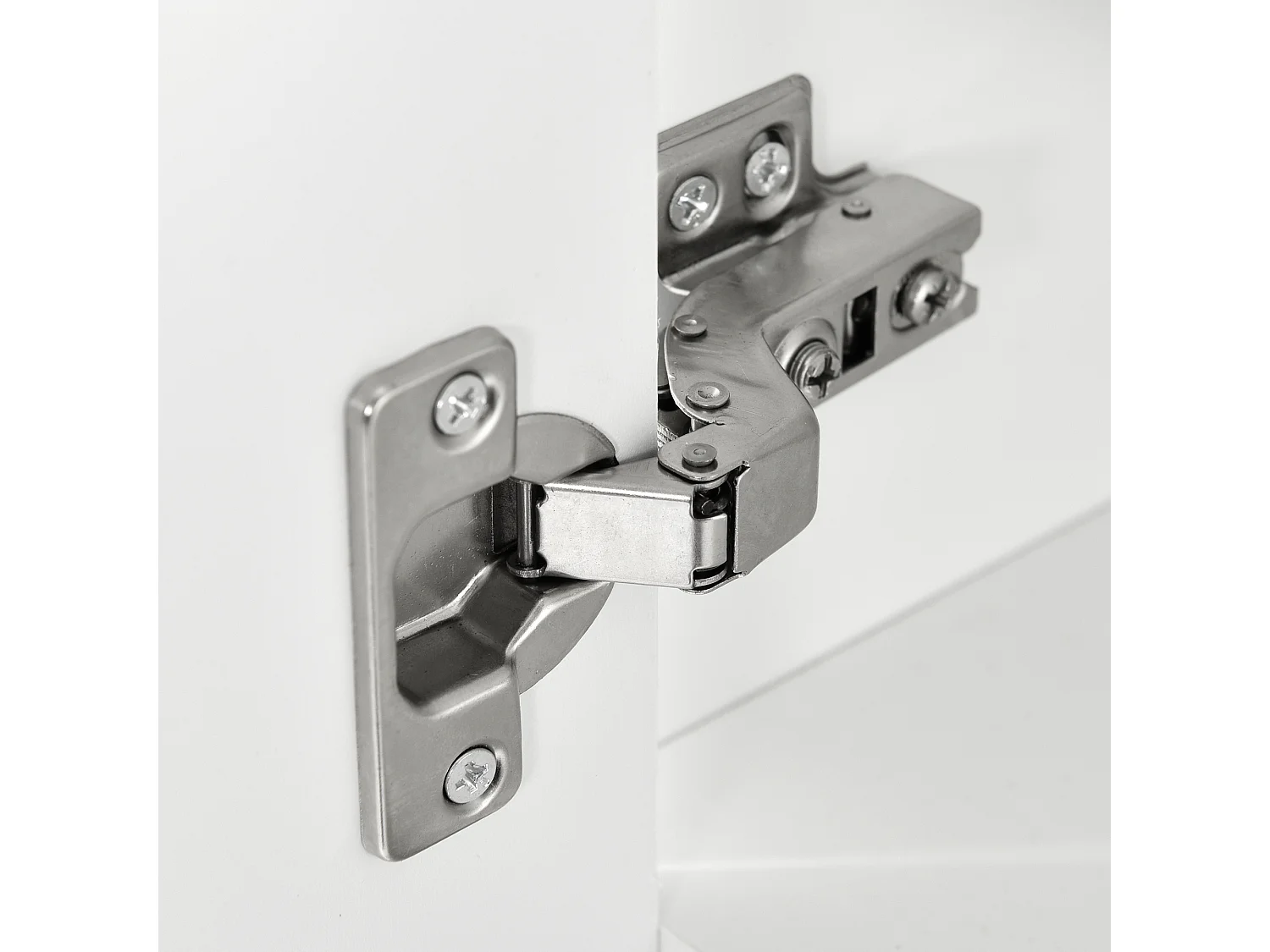 Wit dressoir met 2 deuren, gouden poten en handgrepen - voor woonkamer of slaapkamer