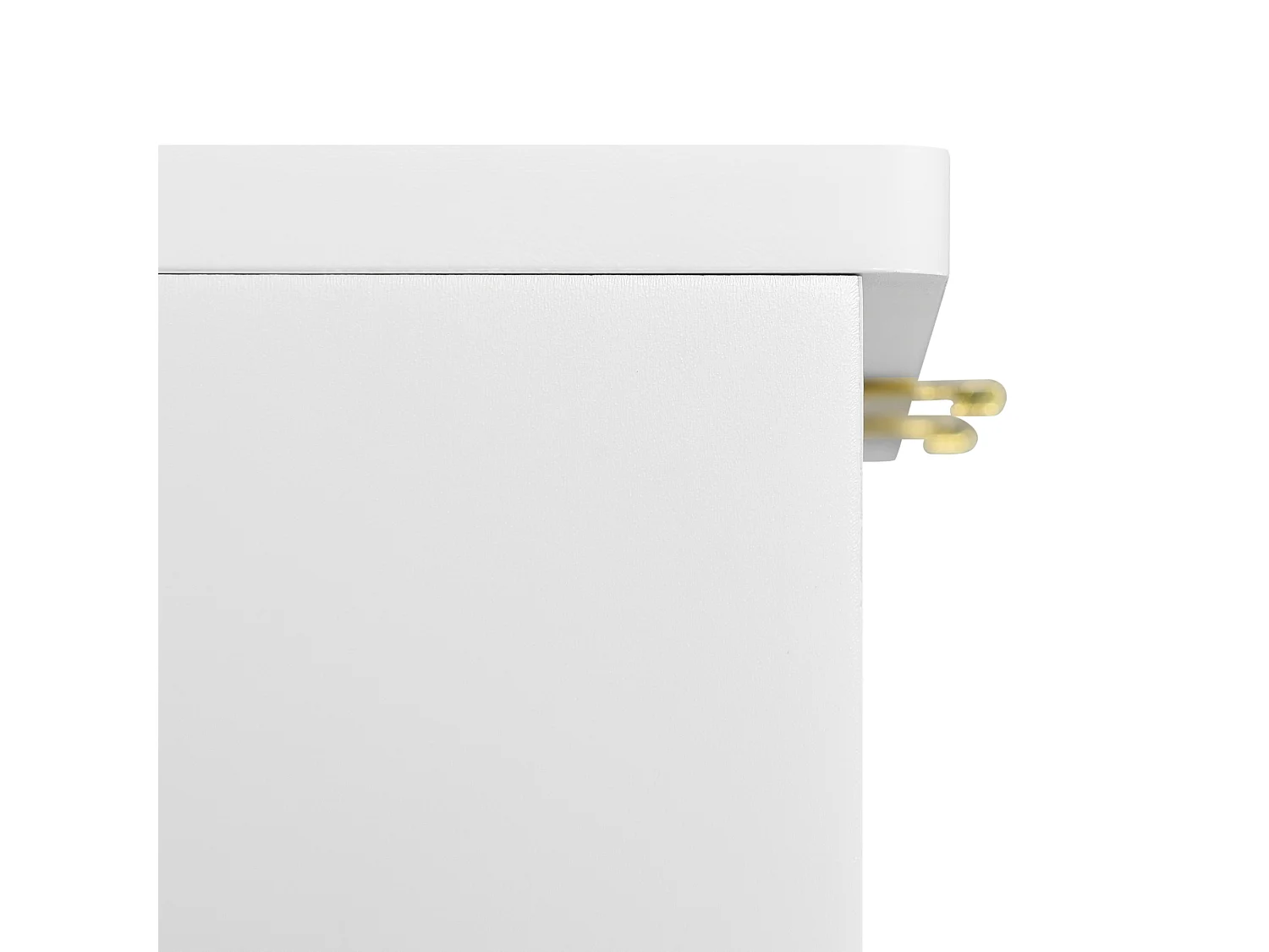 Buffet blanc avec 2 portes, Meuble d'entrée avec 3 étagères - 75x40x90 cm