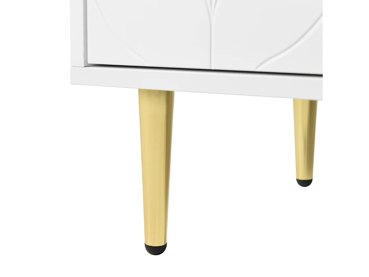Buffet blanc avec 2 portes, Meuble d'entrée avec 3 étagères - 75x40x90 cm
