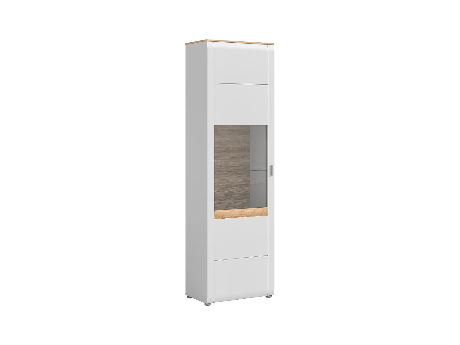 Ashton citrine 1 porte mat gris clair,chêne décor.
