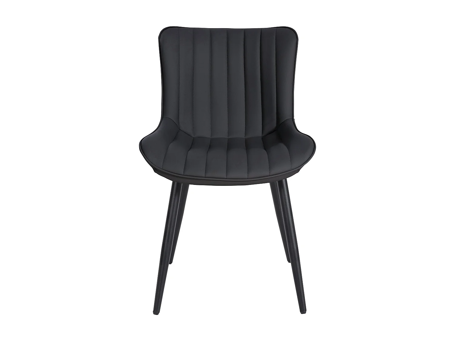 Lot de 2  chaise salle à manger - Similicuir - Noir - Largo