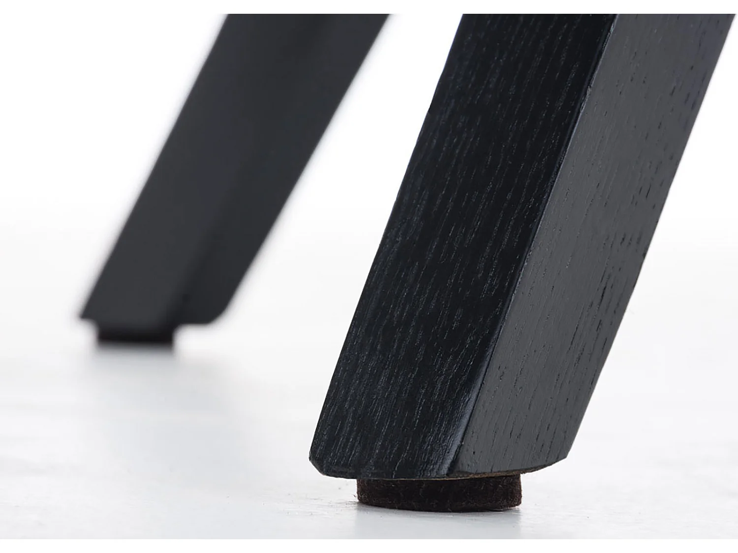 Lot de 4  chaise salle à manger - Tissu & Bois - Noir - Pegleg