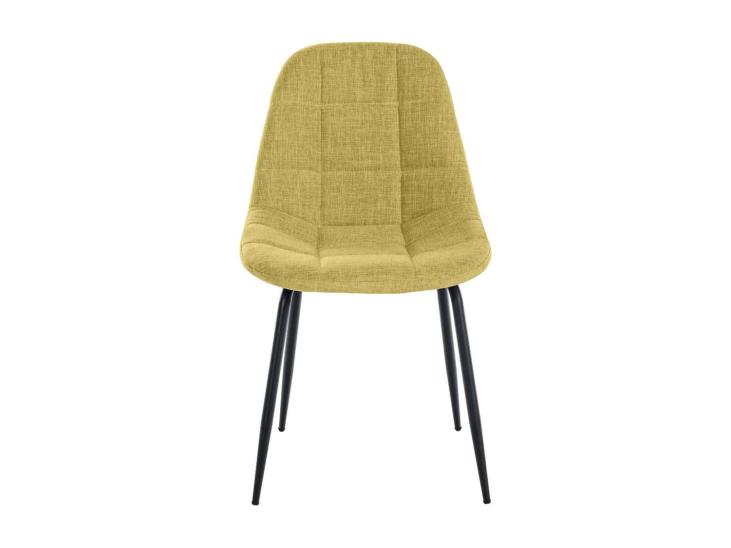 chaise salle à manger - Tissu & Métal noir mat - Vert clair - Tom