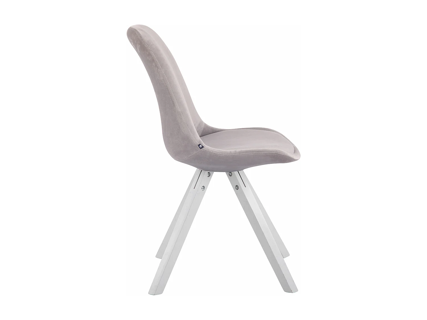 chaise salle à manger - Velours & Blanc - Gris - Toulouse