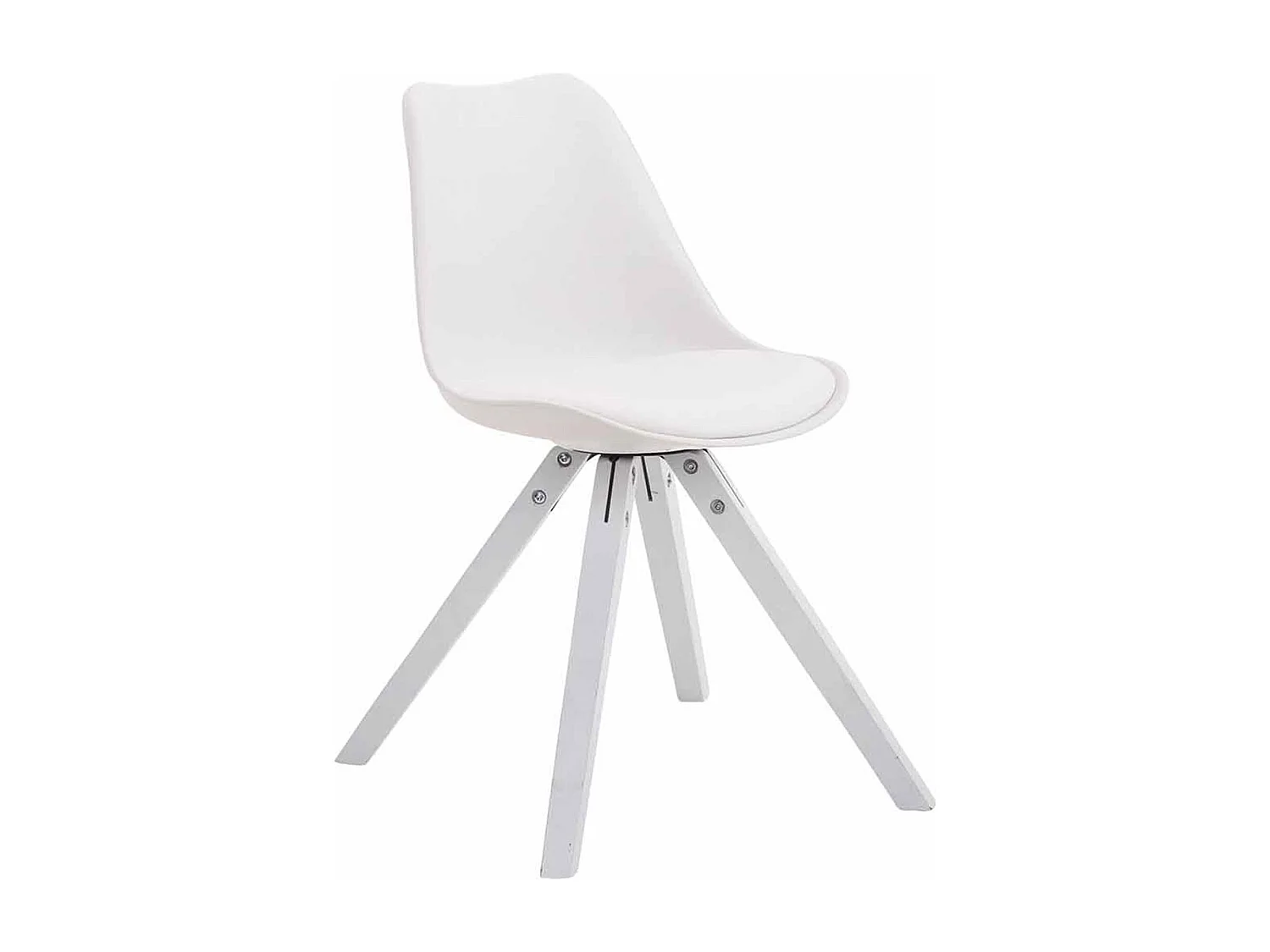 chaise salle à manger - Similicuir & Blanc - Blanc - Toulouse