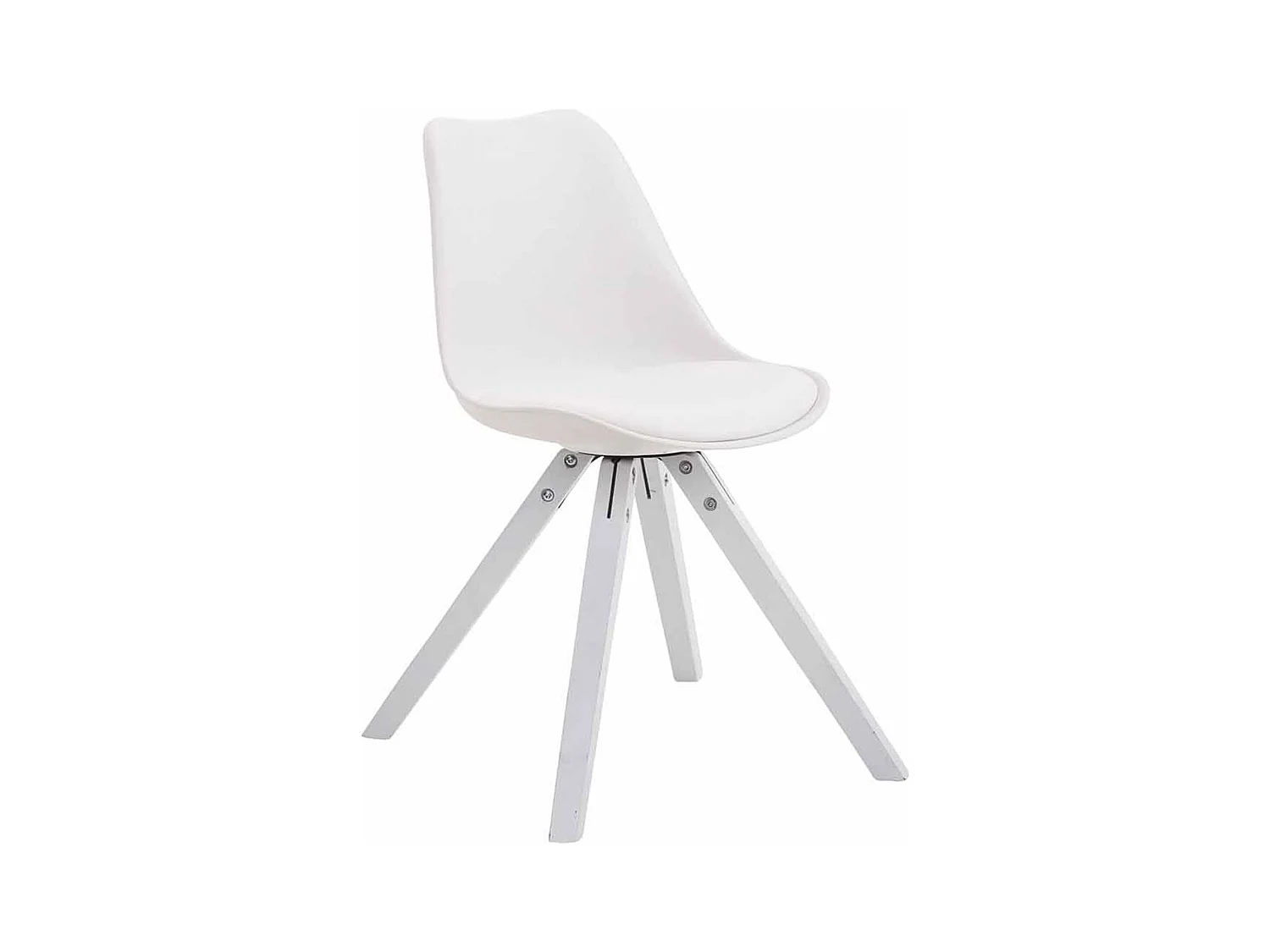 chaise salle à manger - Similicuir & Blanc - Blanc - Toulouse