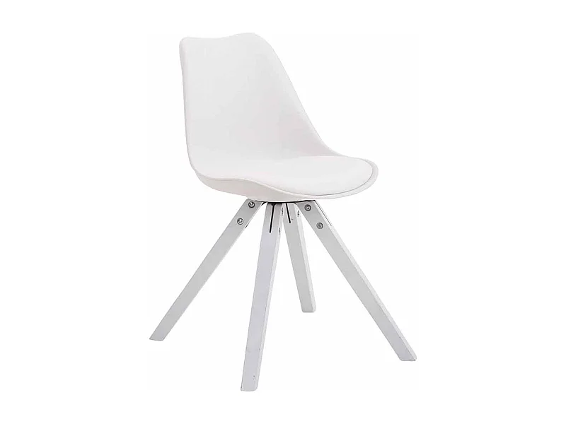 Eetkamerstoelen - Kunstleer & wit - wit - Toulouse