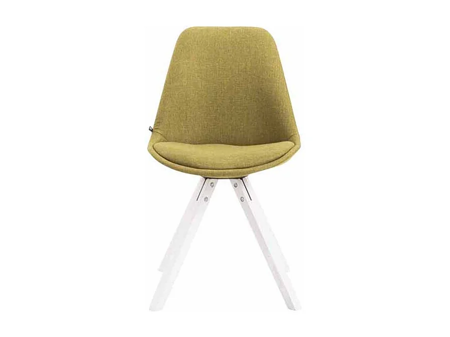chaise salle à manger - Tissu & Blanc - Vert - Toulouse