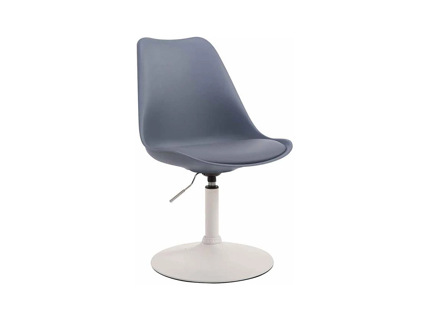 chaise salle à manger - Plastique & Blanc - Gris - Maverick