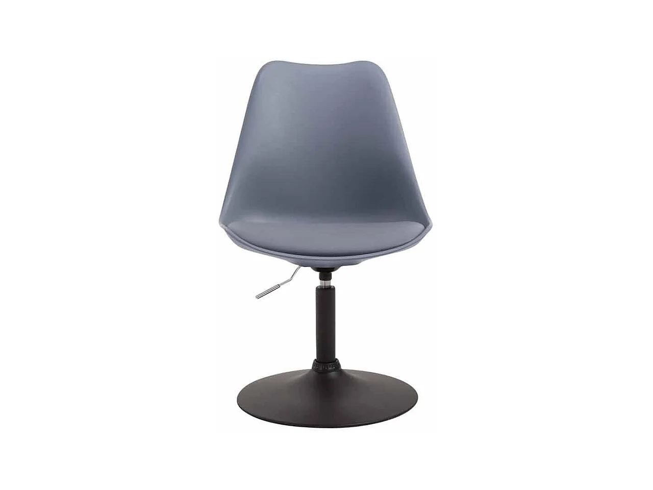 chaise salle à manger - Plastique & Noir - Gris - Maverick