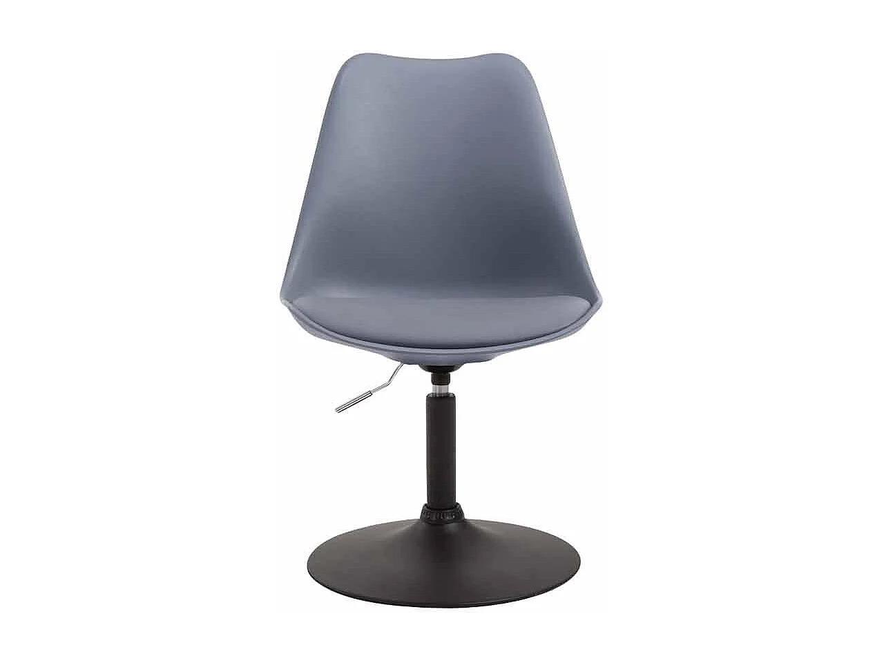 chaise salle à manger - Plastique & Noir - Gris - Maverick