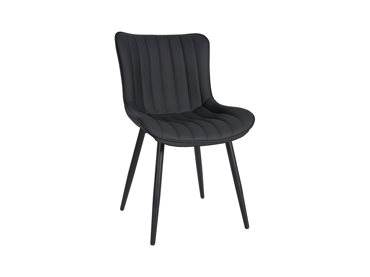 chaise salle à manger - Similicuir - Noir - Largo