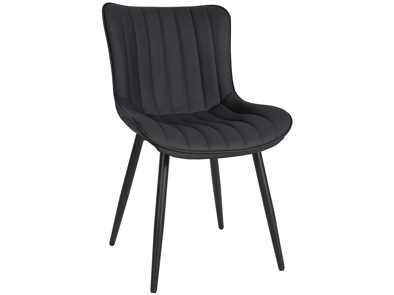 chaise salle à manger - Similicuir - Noir - Largo