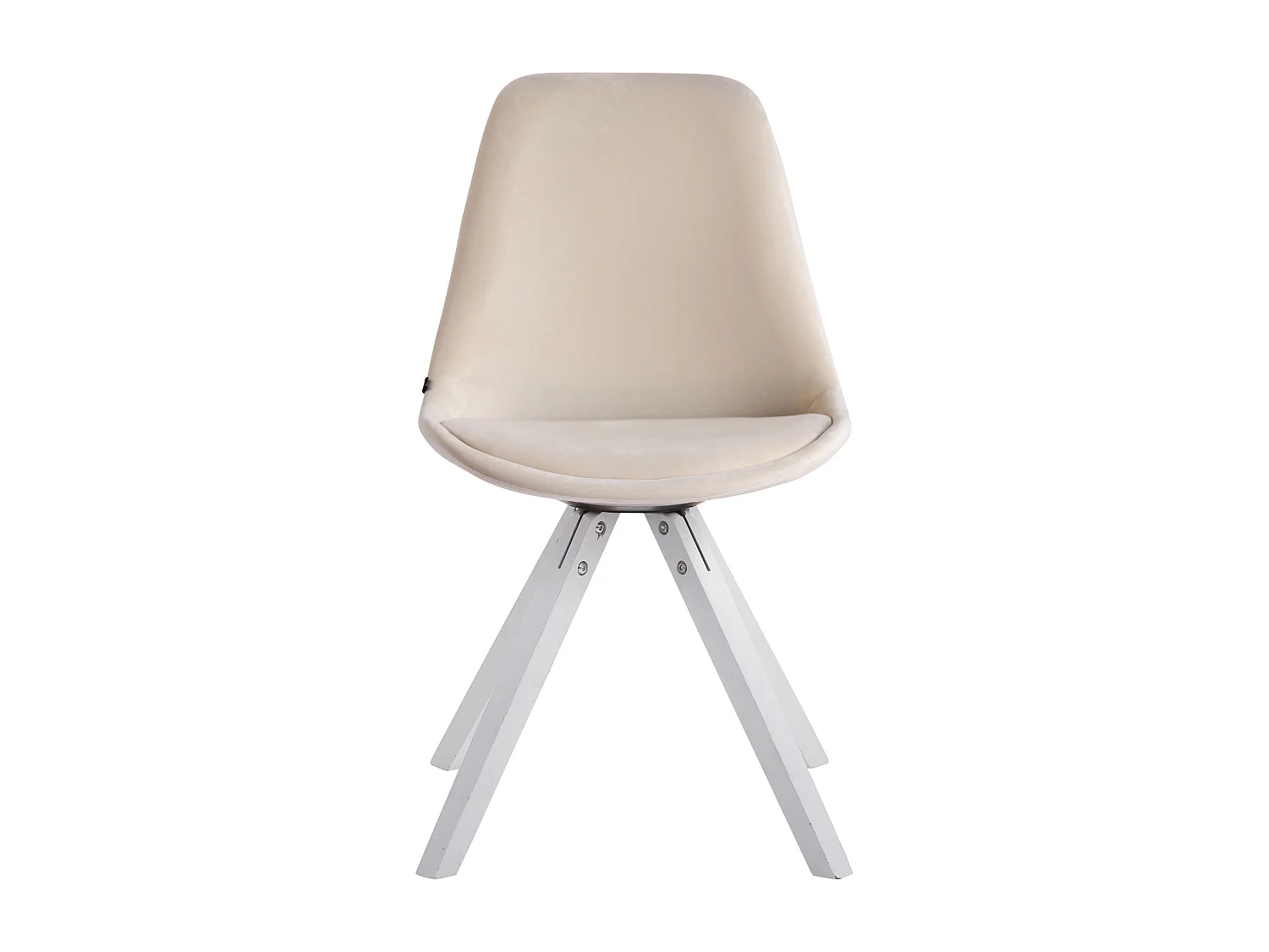 chaise salle à manger - Velours & Blanc - Crème - Toulouse