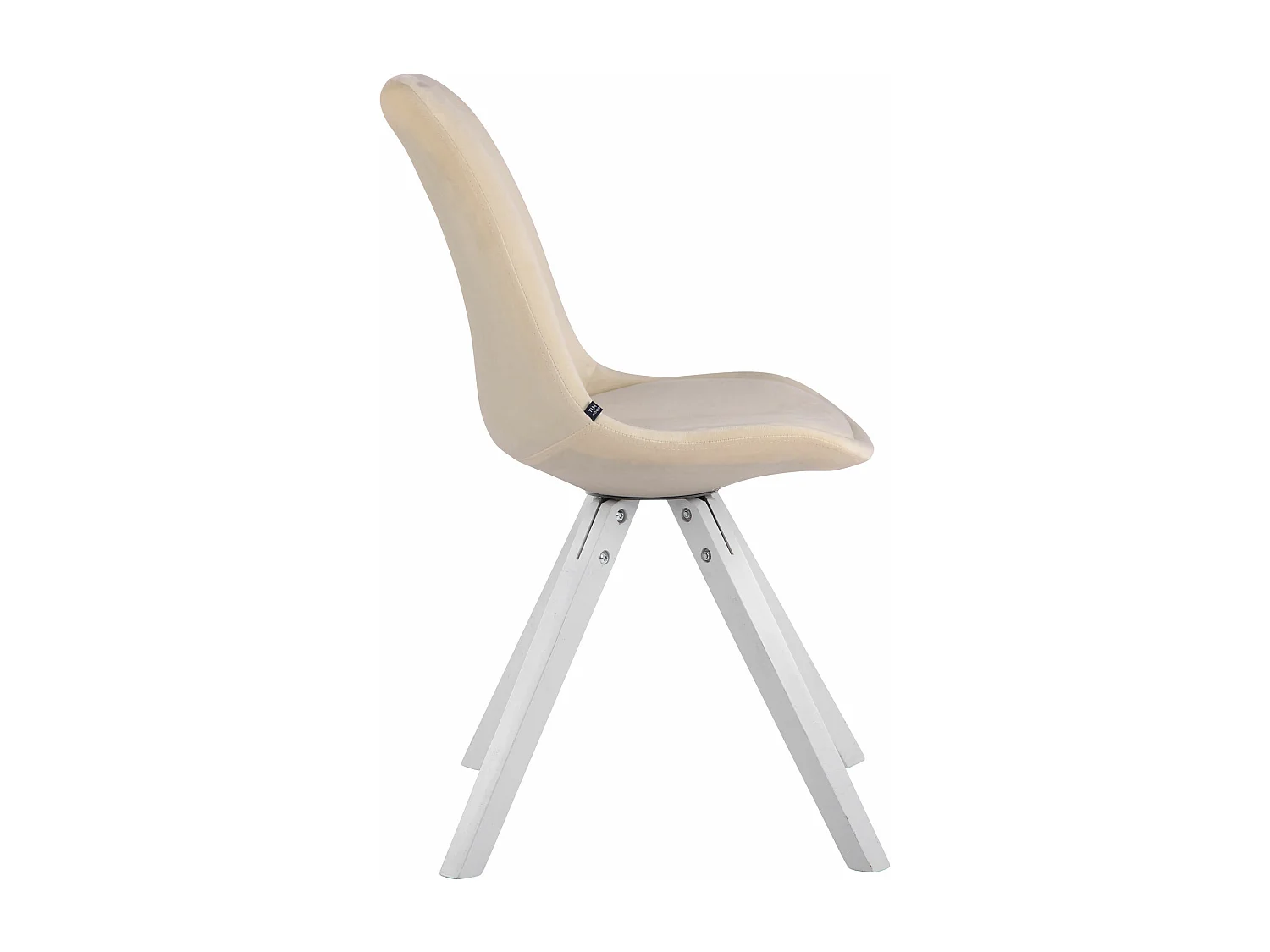 chaise salle à manger - Velours & Blanc - Crème - Toulouse