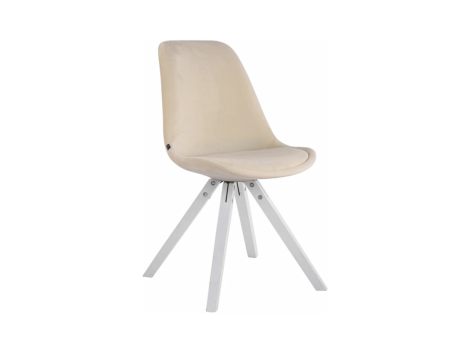 chaise salle à manger - Velours & Blanc - Crème - Toulouse