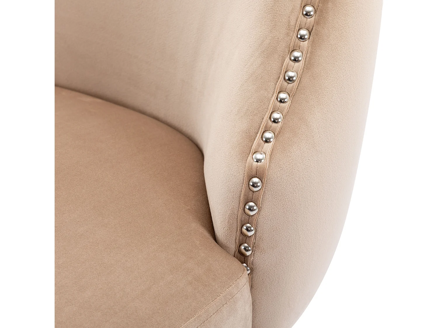 Lot de 6 chaise de salle à manger avec matelassage à boutons - tissu en velours Beige