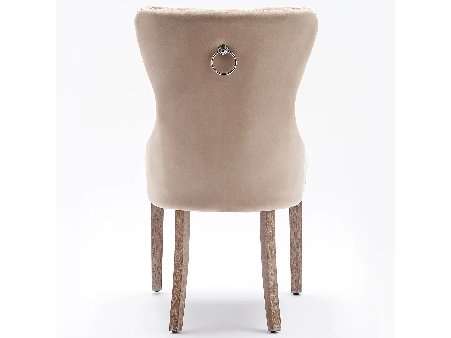 Lot de 2 chaises de salle à manger en Velours - beige