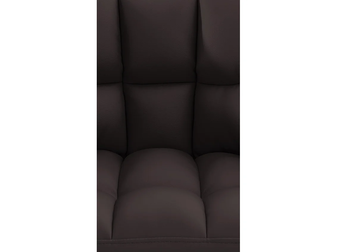 Tabouret de bar - Similicuir & Blanc - Marron - Damaso