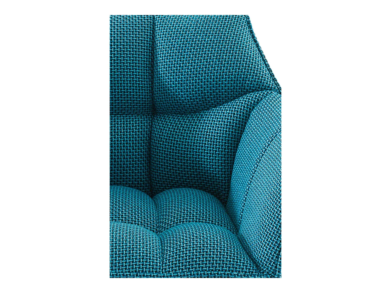 Lot de 2  Tabouret de bar - Tissu & Blanc - Turquoise - Damaso