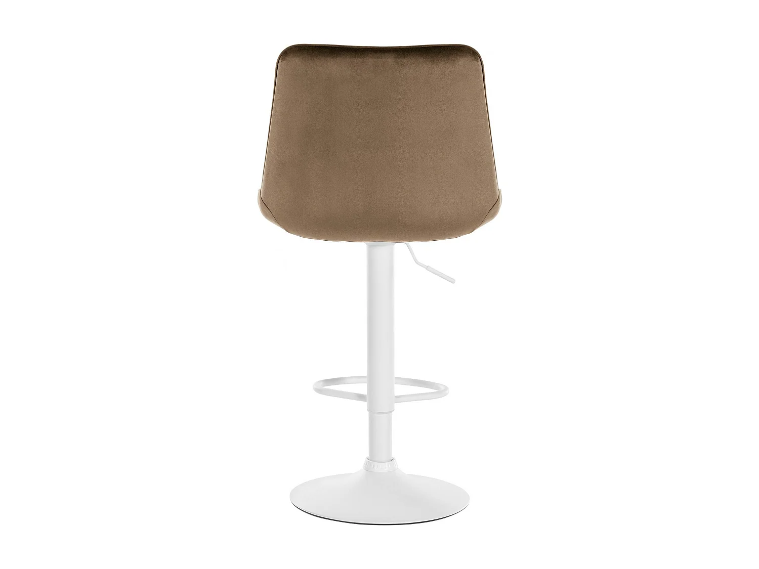 Tabouret de bar - Velours & Blanc - Marron - Toni