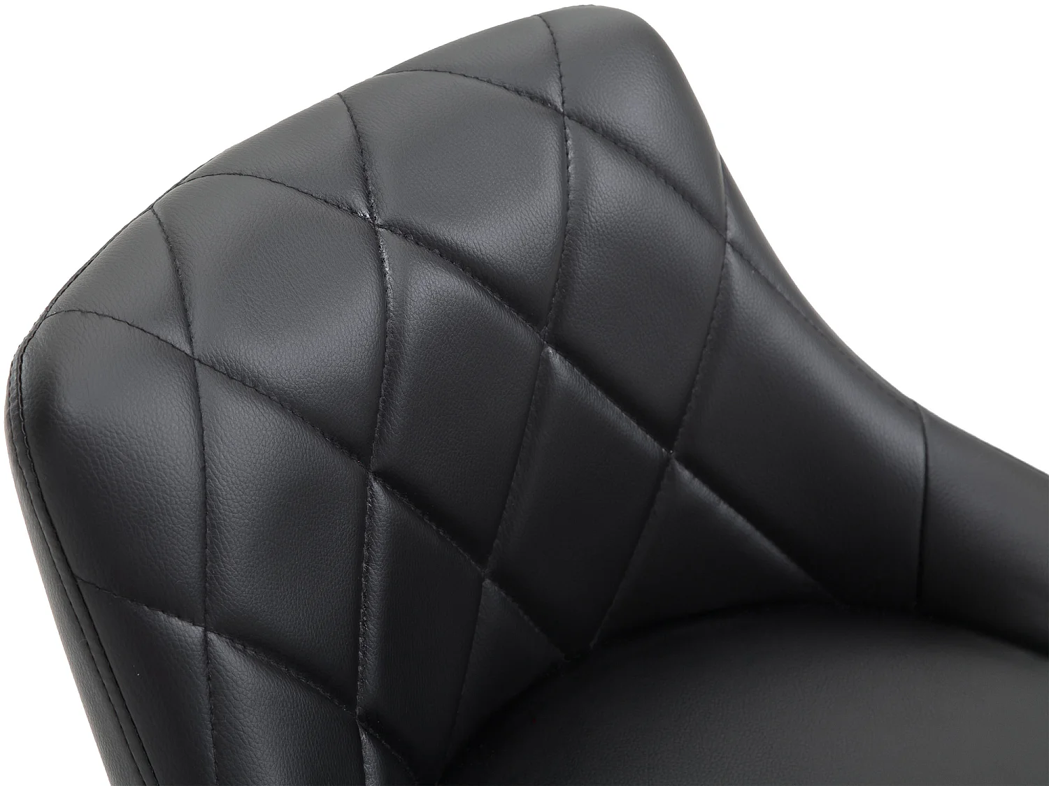 Tabouret de bar - Similicuir & Blanc - Noir - Lazio