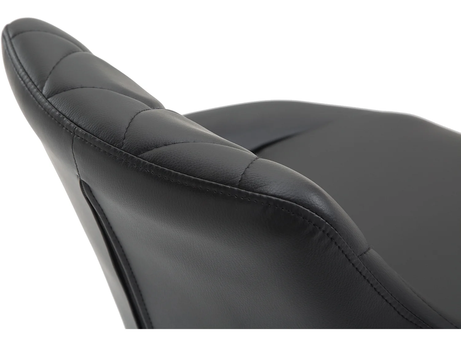 Tabouret de bar - Similicuir & Blanc - Noir - Lazio