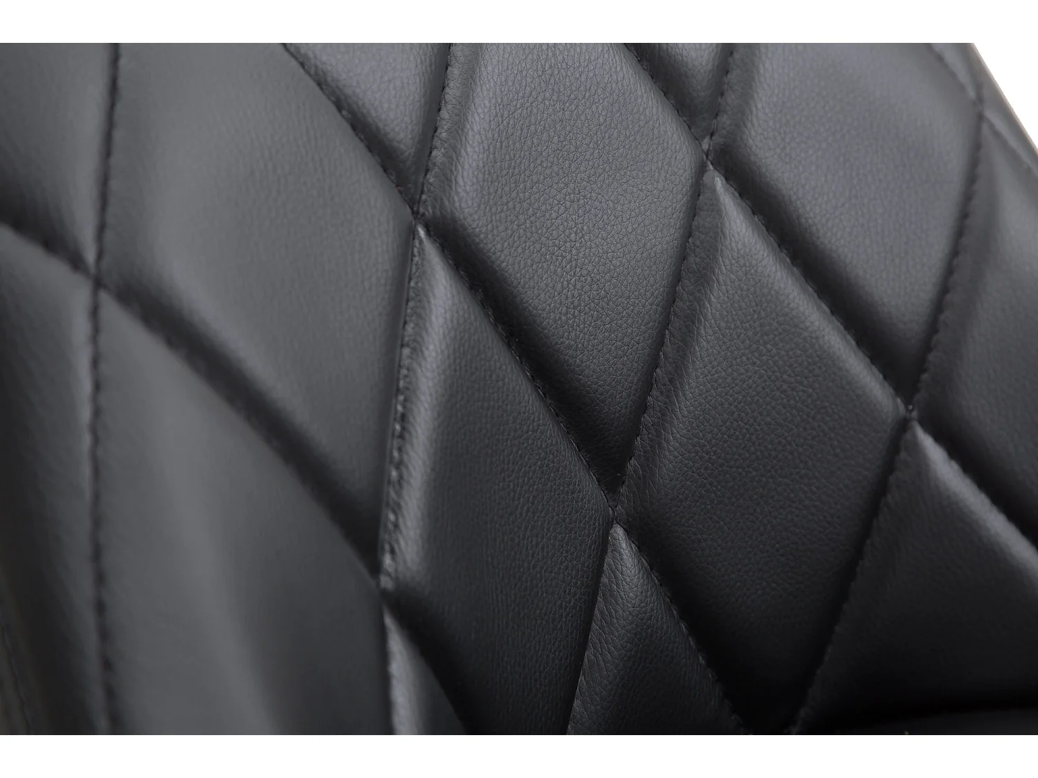 Tabouret de bar - Similicuir & Blanc - Noir - Lazio