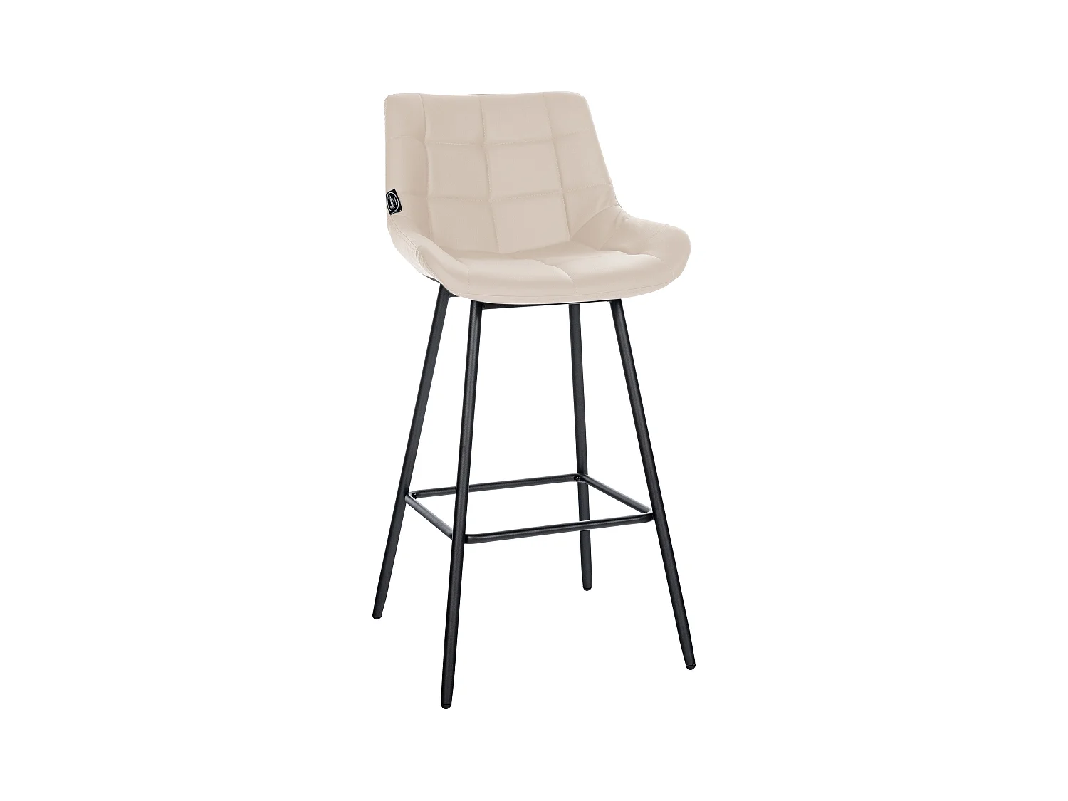 Barhocker - Kunstleder & Metall - creme - Weston