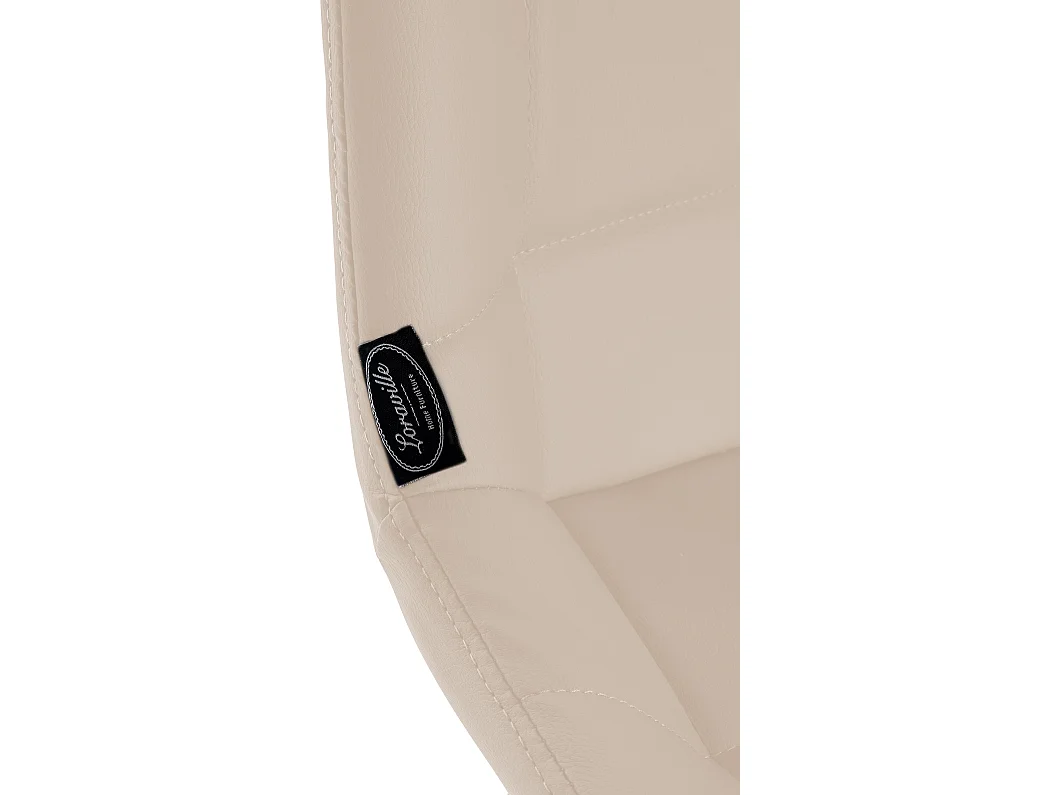 Tabouret de bar - Similicuir & Métal - Crème - Weston